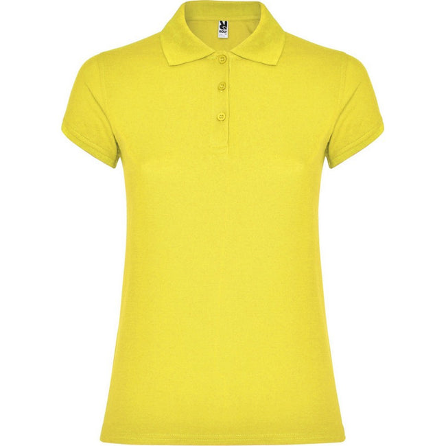 Yellow - Front - Roly Womens-Ladies Star Polo Shirt