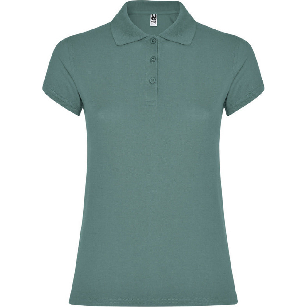 Calm Blue - Front - Roly Womens-Ladies Star Polo Shirt