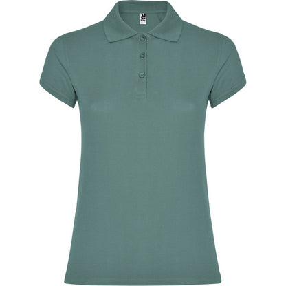 Calm Blue - Front - Roly Womens-Ladies Star Polo Shirt