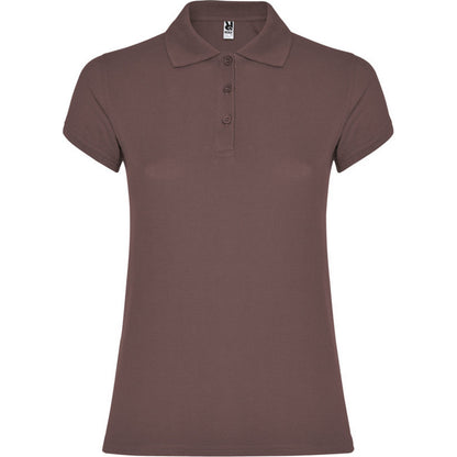 Pale Red - Front - Roly Womens-Ladies Star Polo Shirt