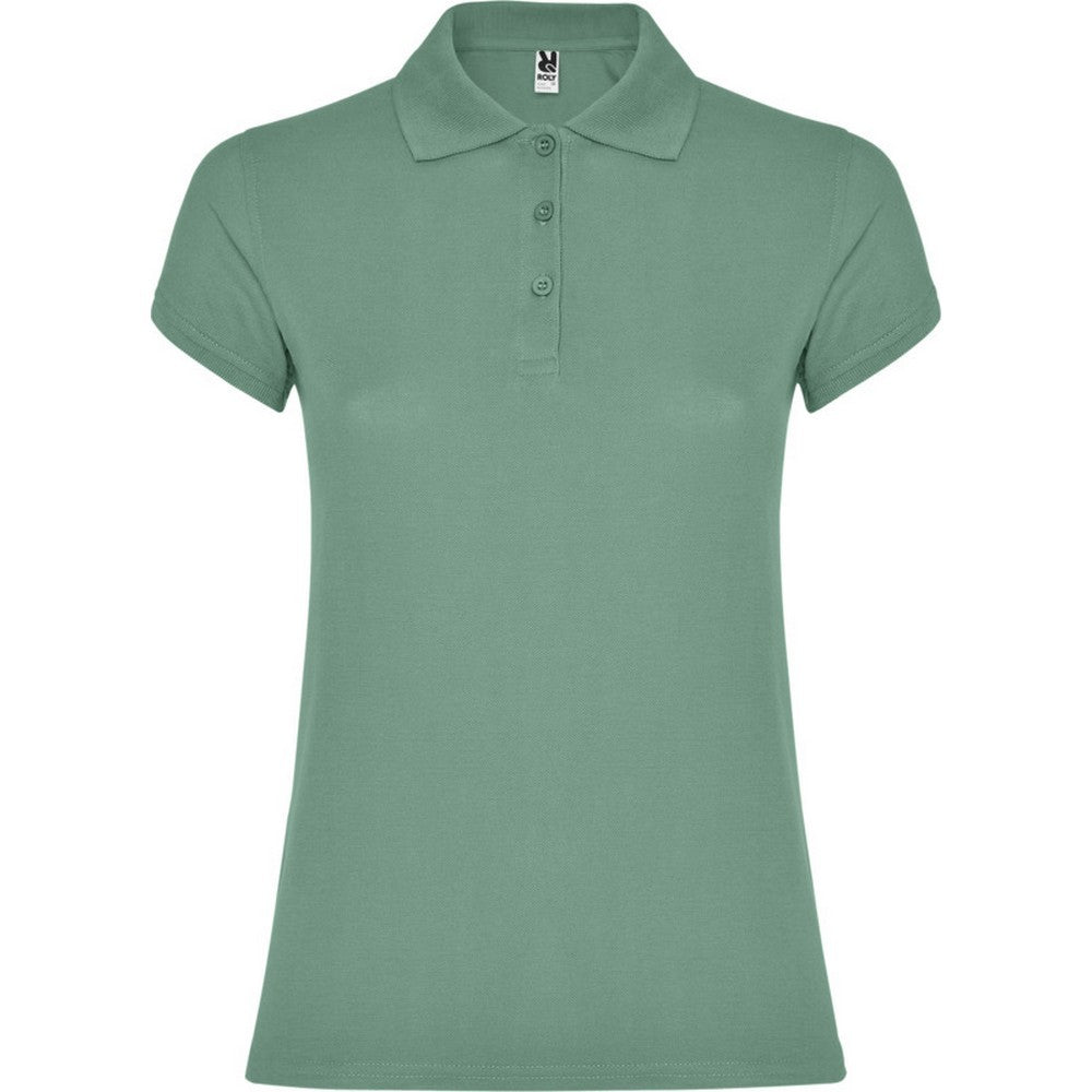 Dark Mint - Front - Roly Womens-Ladies Star Polo Shirt