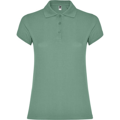 Dark Mint - Front - Roly Womens-Ladies Star Polo Shirt