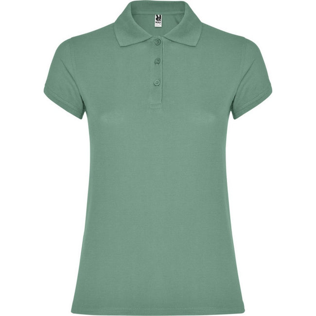 Dark Mint - Front - Roly Womens-Ladies Star Polo Shirt