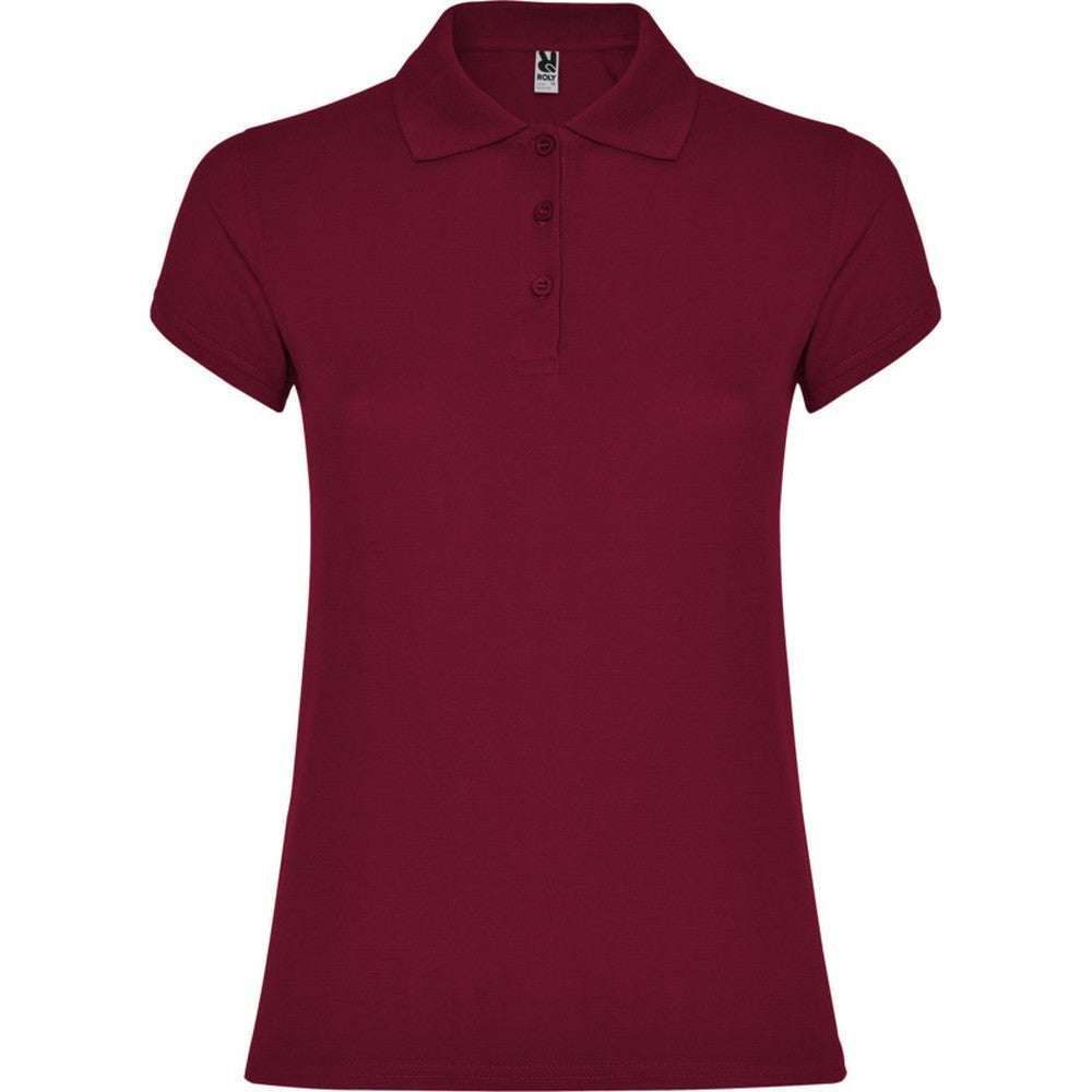 Garnet - Front - Roly Womens-Ladies Star Polo Shirt