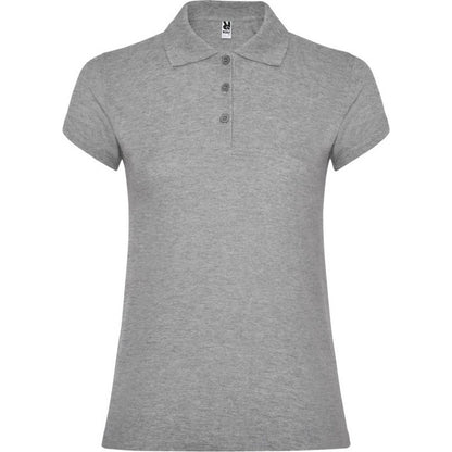 Grey Marl - Front - Roly Womens-Ladies Star Polo Shirt