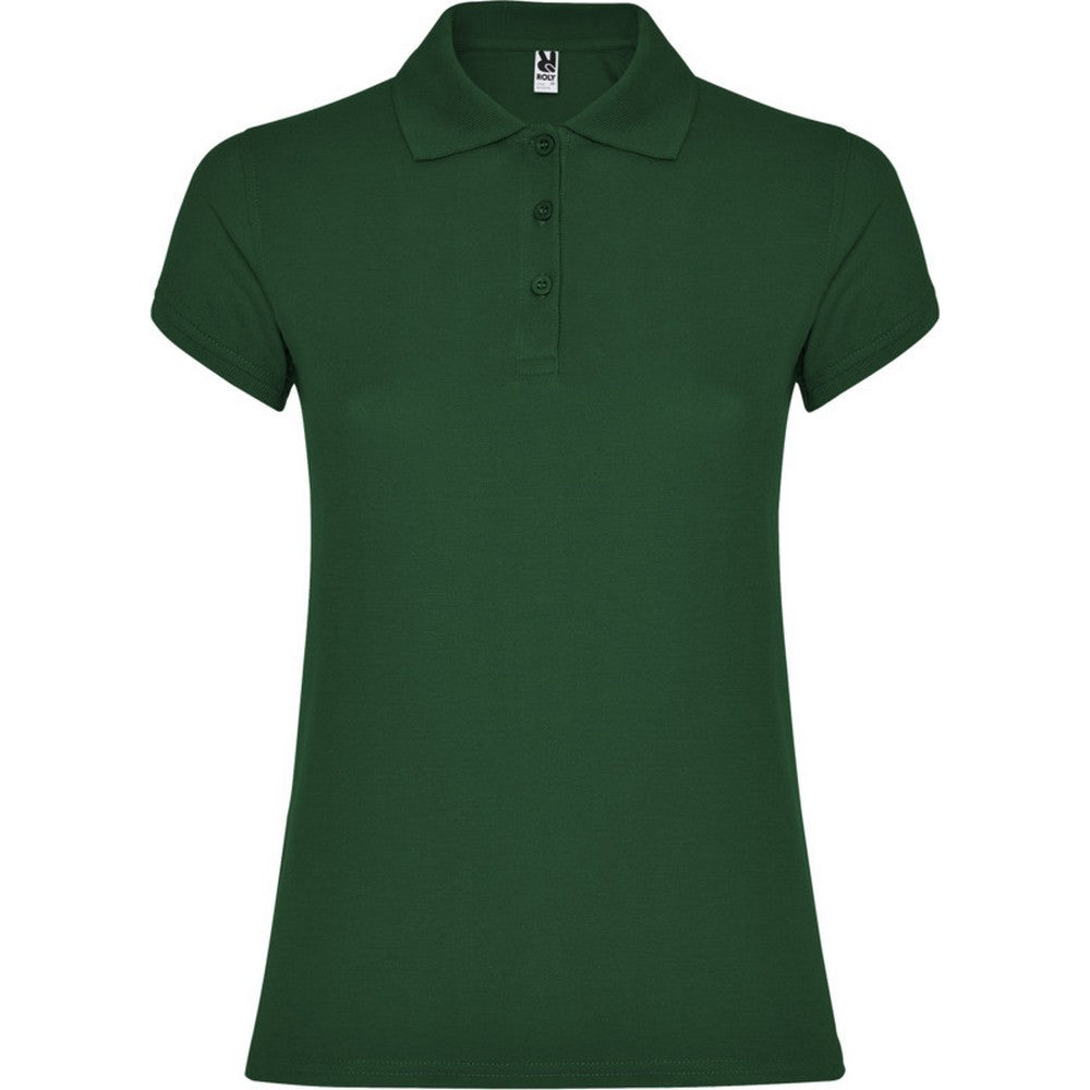 Bottle Green - Front - Roly Womens-Ladies Star Polo Shirt