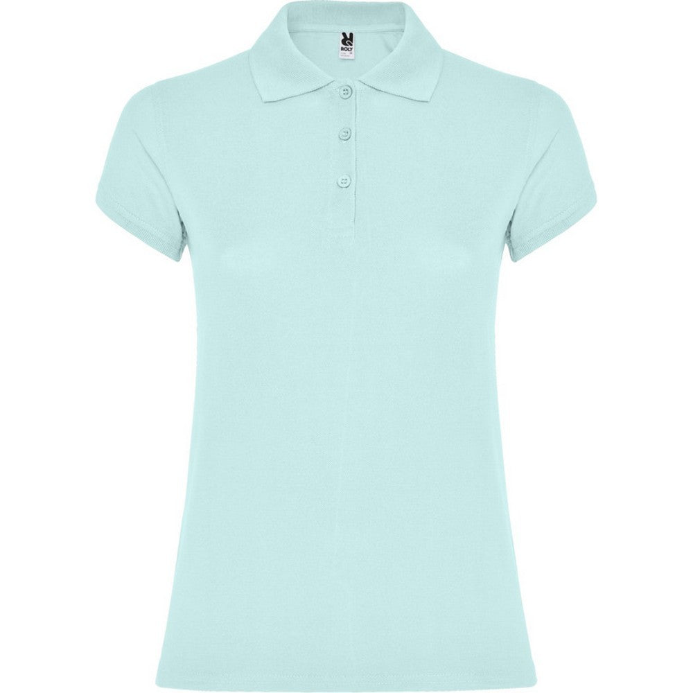 Mint - Front - Roly Womens-Ladies Star Polo Shirt