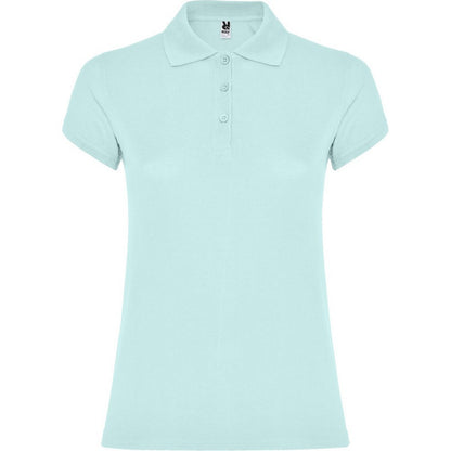 Mint - Front - Roly Womens-Ladies Star Polo Shirt