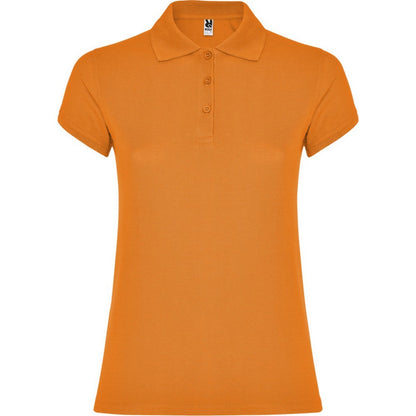 Orange - Front - Roly Womens-Ladies Star Polo Shirt