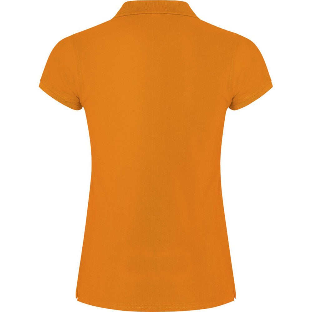 Orange - Back - Roly Womens-Ladies Star Polo Shirt