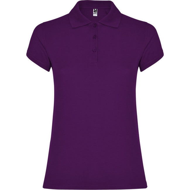 Purple - Front - Roly Womens-Ladies Star Polo Shirt