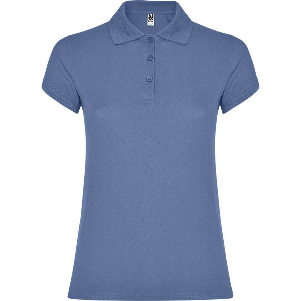 Riviera Blue - Front - Roly Womens-Ladies Star Polo Shirt