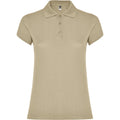 Sand - Front - Roly Womens-Ladies Star Polo Shirt