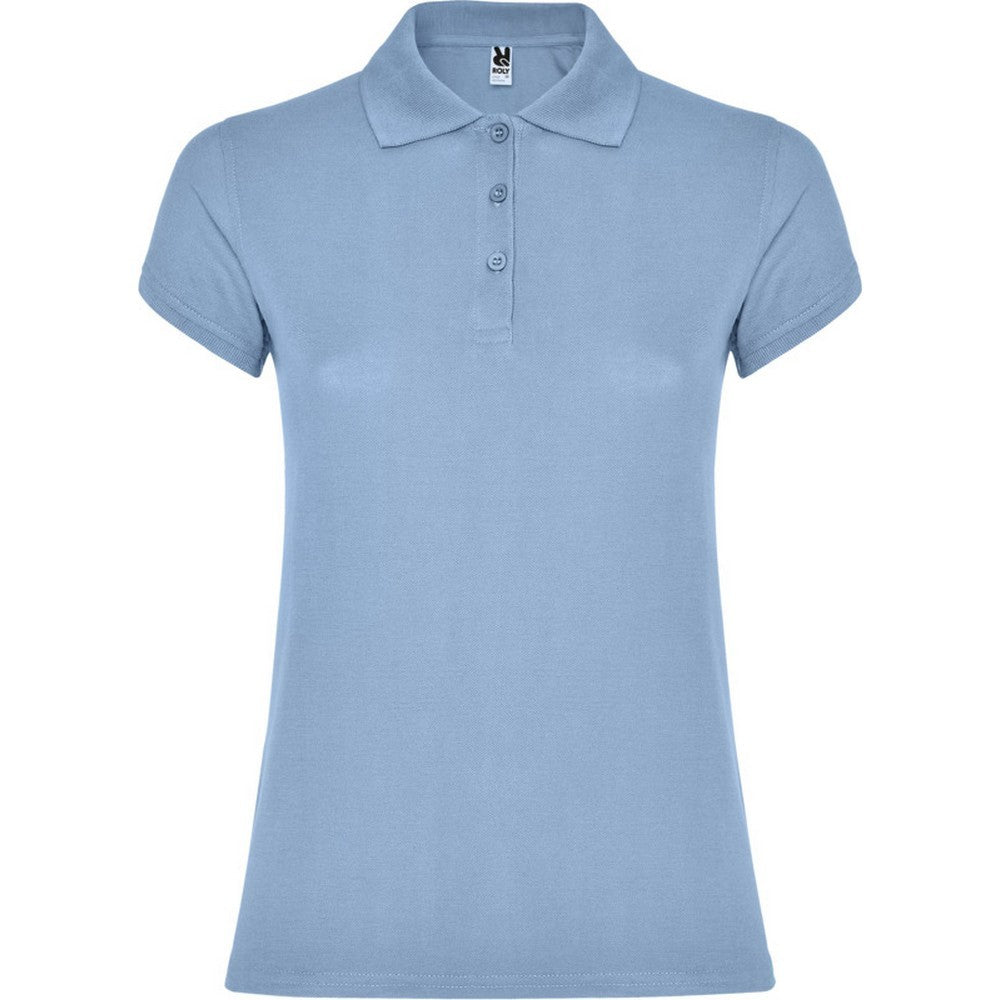 Sky Blue - Front - Roly Womens-Ladies Star Polo Shirt