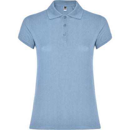 Sky Blue - Front - Roly Womens-Ladies Star Polo Shirt