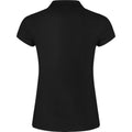 Solid Black - Back - Roly Womens-Ladies Star Polo Shirt
