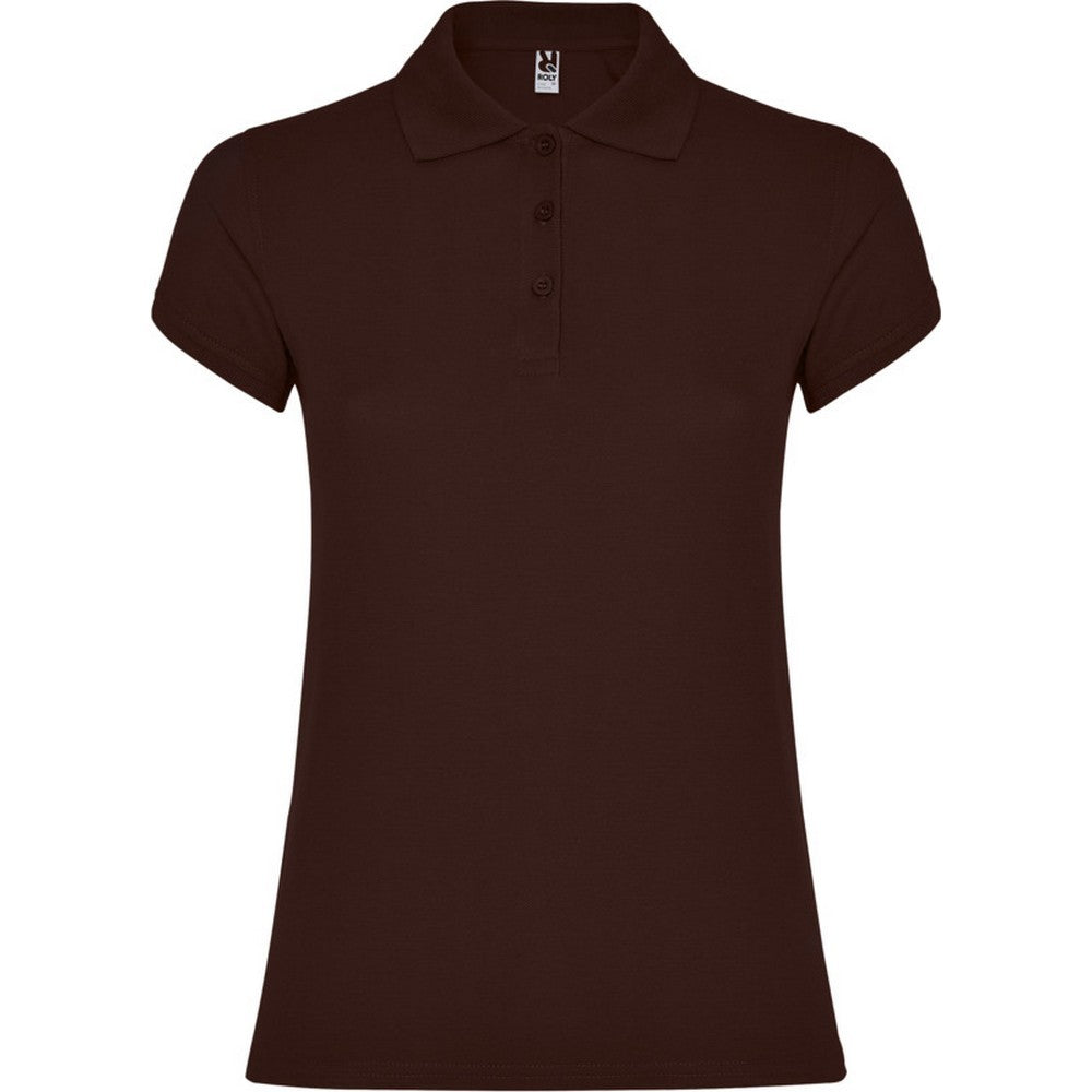 Chocolate - Front - Roly Womens-Ladies Star Polo Shirt