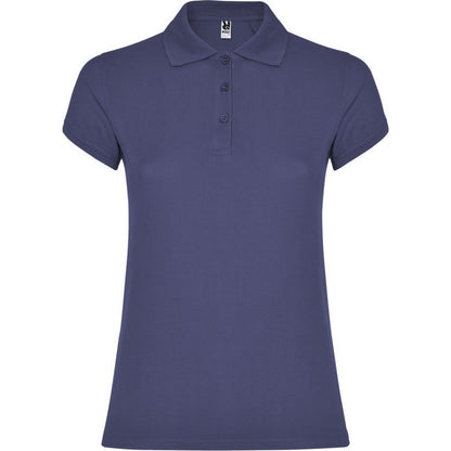 Blue Denim - Front - Roly Womens-Ladies Star Polo Shirt