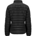 Solid Black - Back - Roly Womens-Ladies Finland Insulated Jacket