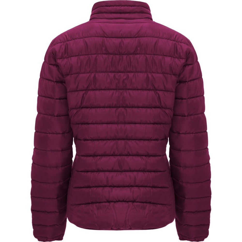 Plum Red - Back - Roly Womens-Ladies Finland Insulated Jacket