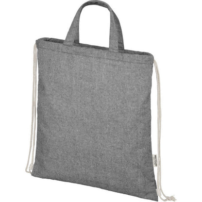 Black Heather - Back - Pheebs Polycotton Drawstring Bag