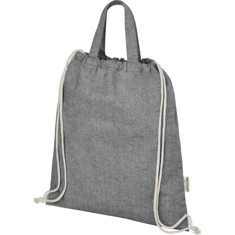 Black Heather - Side - Pheebs Polycotton Drawstring Bag