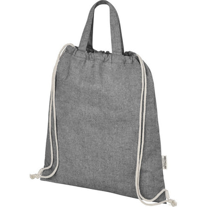 Black Heather - Side - Pheebs Polycotton Drawstring Bag
