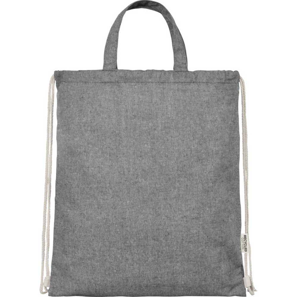 Black Heather - Front - Pheebs Polycotton Drawstring Bag