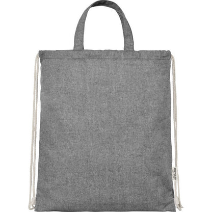 Black Heather - Front - Pheebs Polycotton Drawstring Bag