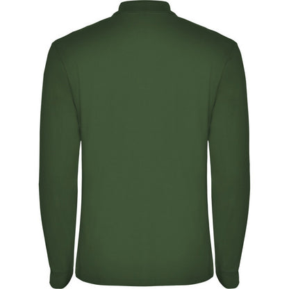 Bottle Green - Back - Roly Mens Estrella Long-Sleeved Polo Shirt