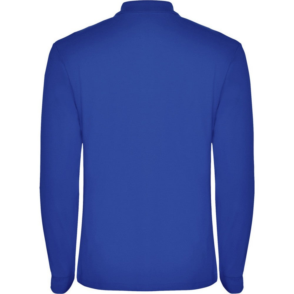 Royal Blue - Back - Roly Mens Estrella Long-Sleeved Polo Shirt