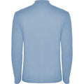 Sky Blue - Back - Roly Mens Estrella Long-Sleeved Polo Shirt