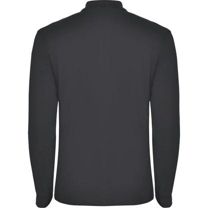 Dark Lead - Back - Roly Mens Estrella Long-Sleeved Polo Shirt