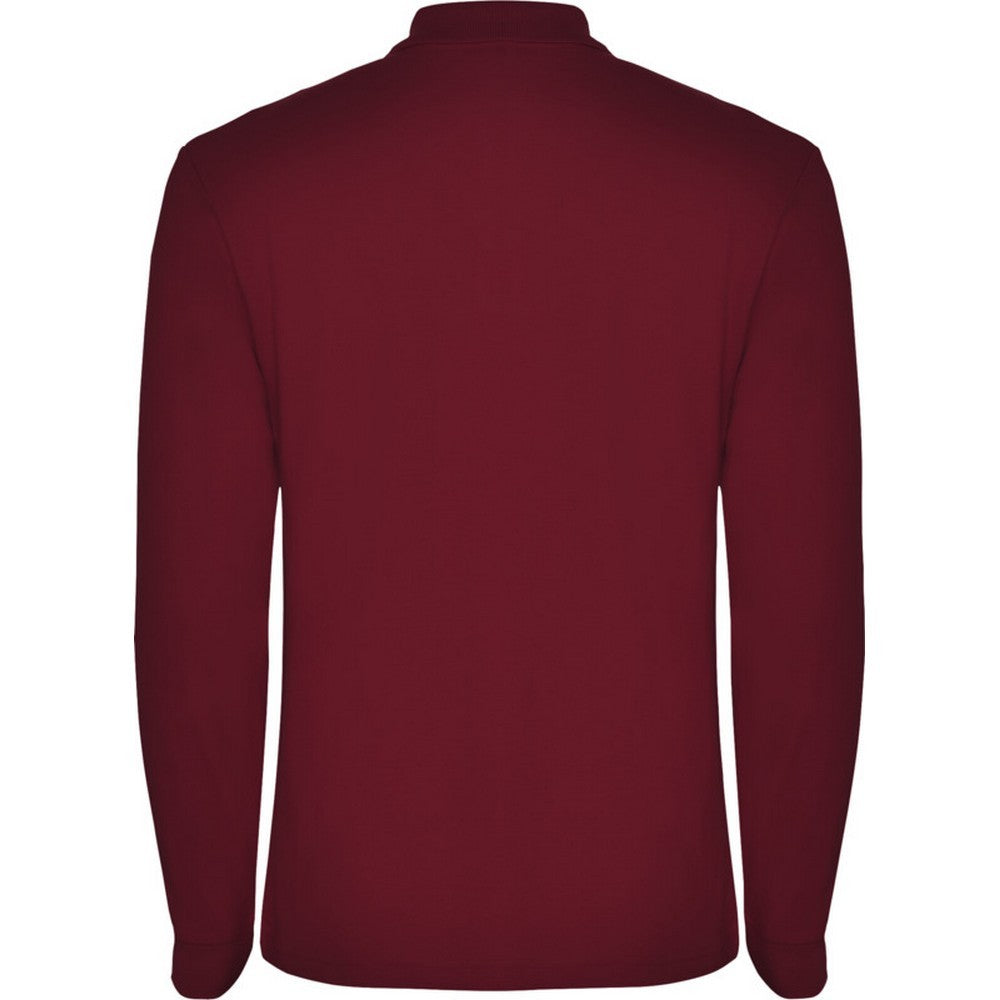 Garnet - Back - Roly Mens Estrella Long-Sleeved Polo Shirt