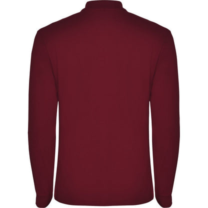 Garnet - Back - Roly Mens Estrella Long-Sleeved Polo Shirt