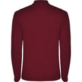 Garnet - Back - Roly Mens Estrella Long-Sleeved Polo Shirt