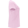 Light Pink - Side - Roly Womens-Ladies Capri Short-Sleeved T-Shirt