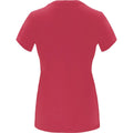 Chrysanthemum Red - Back - Roly Womens-Ladies Capri Short-Sleeved T-Shirt
