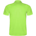 Lime - Back - Roly Mens Monzha Short-Sleeved Polo Shirt