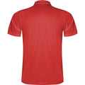 Red - Back - Roly Mens Monzha Short-Sleeved Polo Shirt