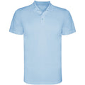 Sky Blue - Front - Roly Mens Monzha Short-Sleeved Polo Shirt