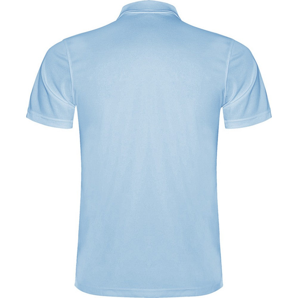 Sky Blue - Back - Roly Mens Monzha Short-Sleeved Polo Shirt