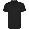 Solid Black - Front - Roly Mens Monzha Short-Sleeved Polo Shirt