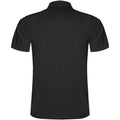 Solid Black - Back - Roly Mens Monzha Short-Sleeved Polo Shirt