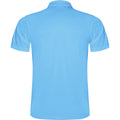 Turquoise - Back - Roly Mens Monzha Short-Sleeved Polo Shirt