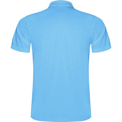 Turquoise - Back - Roly Mens Monzha Short-Sleeved Polo Shirt