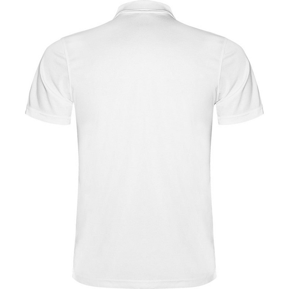 White - Back - Roly Mens Monzha Short-Sleeved Polo Shirt