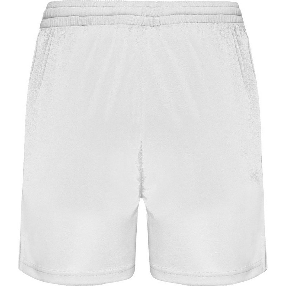 White - Back - Roly Unisex Adult Player Sports Shorts