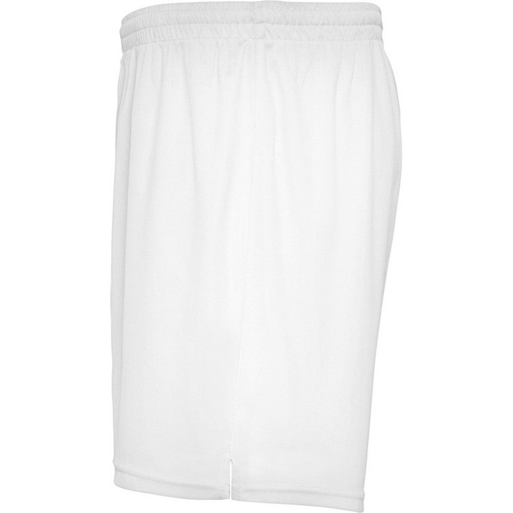 White - Side - Roly Unisex Adult Player Sports Shorts