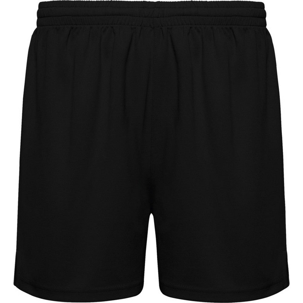 Solid Black - Front - Roly Unisex Adult Player Sports Shorts